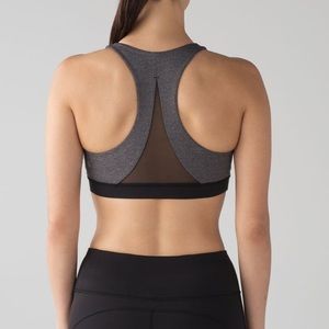 Lululemon Invigorate Bra - Sz 6 - Hthrd Blk/Blk